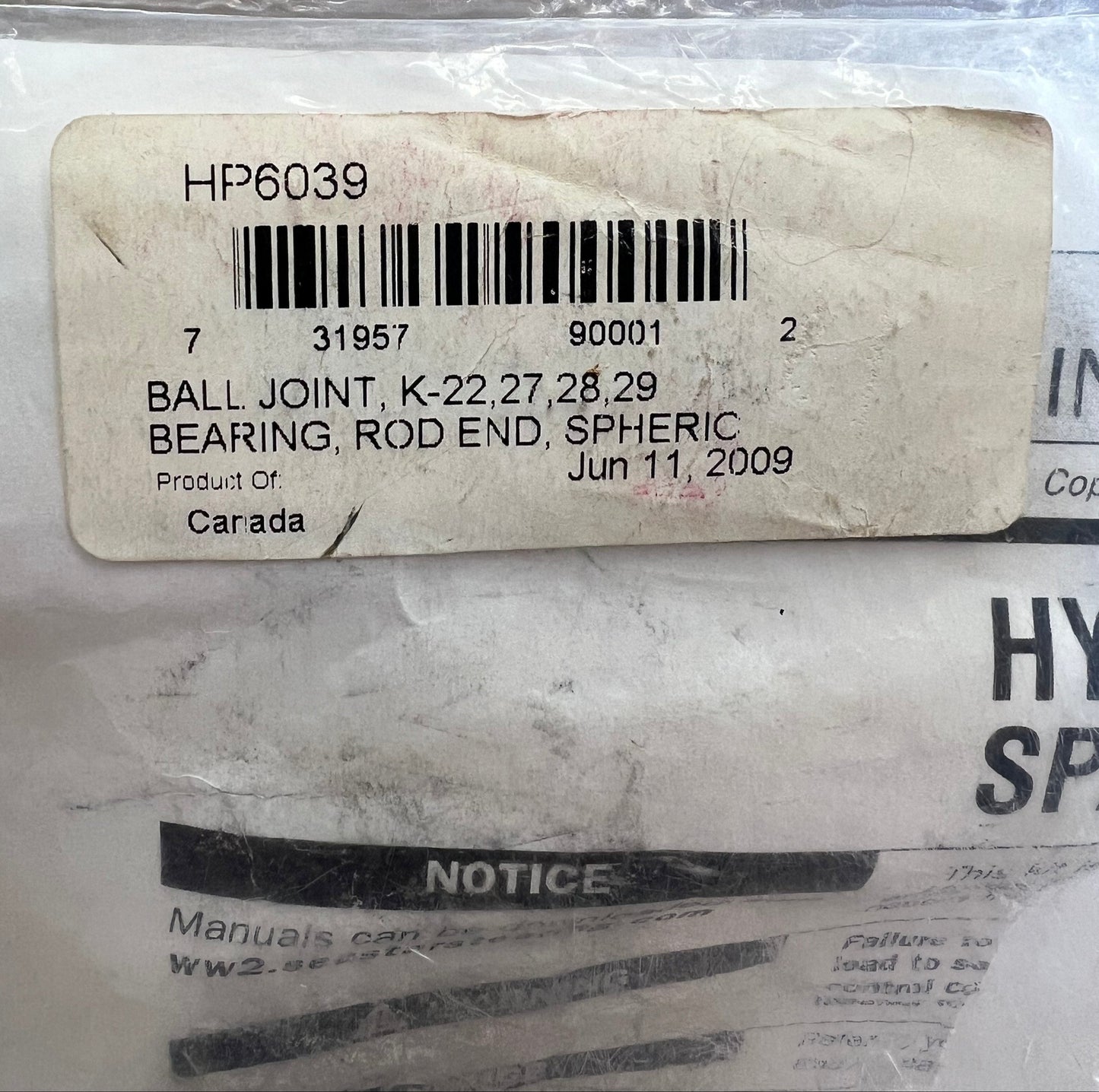 SeaStar HP6039 Hynautic Ball Joint