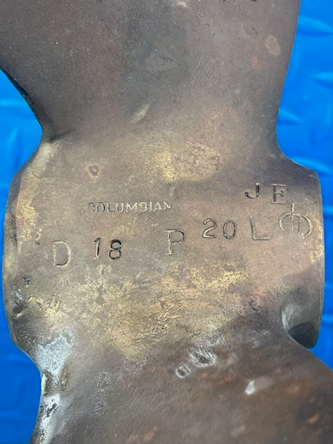 Columbian 18 x 20 LH Bronze 3 Blade Propeller (USED)