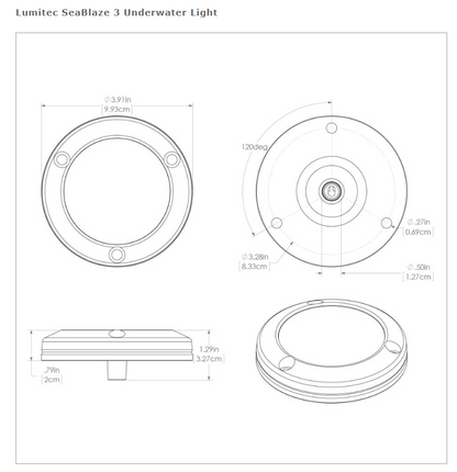 Lumitec 101057 SeaBlaze-3 Underwater LED Light, Green